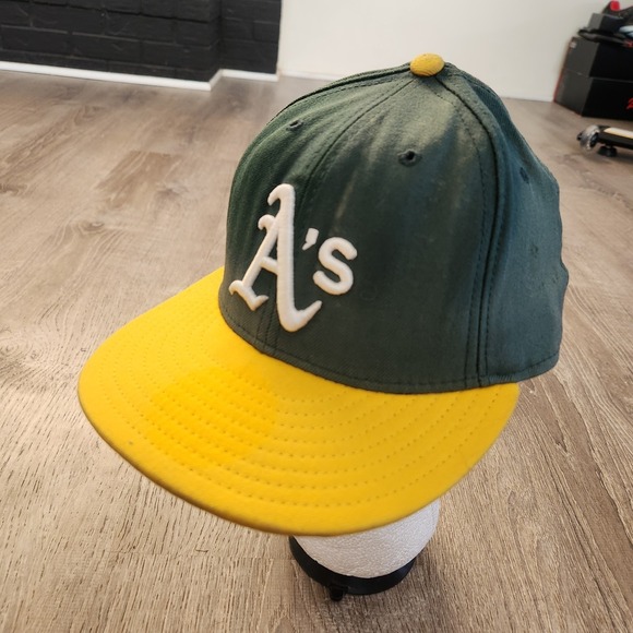 New Era Other - VTG Oakland Athletics MLB Fitted Baseball Hat Cap New Era 59Fifty 100% Wool READ